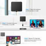 Indoor HDTV Antenna Amplified TV Antenna 50 Mile Range 4M Length Cheap HD TV