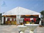 White Roof Cover outside event tents for Golf Villas Sales Conference with
