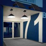 IP65 5W Ceiling Solar Powered Pendant Light Deck To Dawn With 4000mAh Battery