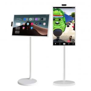 China Indoor 24Inch Android StandBy Me Moving Smart WiFi Touch Screen Floor Standing Smart TV Lcd Advertising Digital sgnage on sale