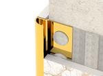 TUV Stainless Steel Tile Trim Brushed Round Closing Metal Strip