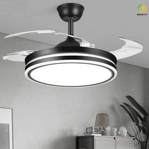 China Three Color Dimming Mute Invisible Ceiling Fan Lamp Modern Minimalist 42 Inch on sale