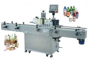 China 40mm PLC Automatic Round Bottle Labeling Machine For PET Plastic Glass Water Bottles wholesale