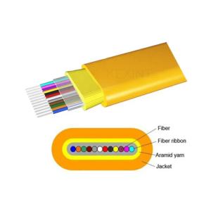 China KEXINT GJFDKBV 12 Core G657A1 Fiber Indoor Flat Ribbon Fiber Optical Cable wholesale