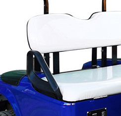 35mph Two Seat EV Blue Golf Car Electric Buggy Road Legal With All Terrain Tires