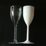 9oz Clear Solid Plastic Champagne Glasses For Parties Customized Color Logo