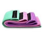 Durable Hip Circle Resistance Band / Yoga Anti Slip Exercises Braided Elastic