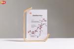Decorative Table Display Acrylic Photo Picture Frame with Wood Base 6 Inch 7