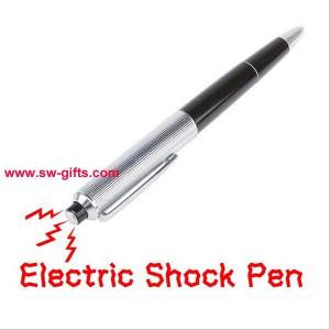 China Joker Play Shocking Electric Shock Novelty Metal Pen Prank Trick Joke Gag New Funny Toy wholesale