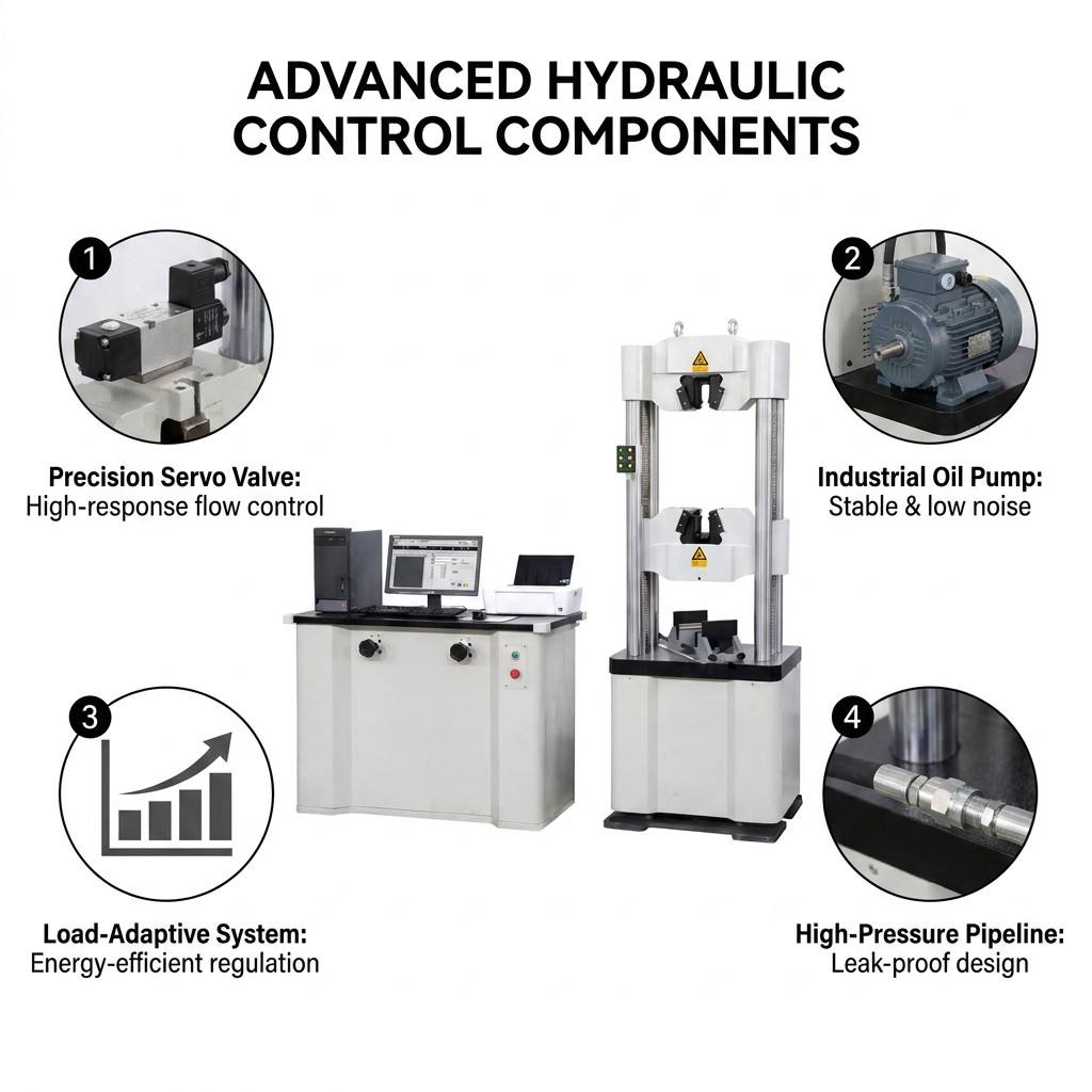 300kN Universal Testing Machine ISO ASTM Standard Servo Hydraulic Tensile Compression Tester