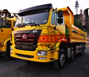 China 40 - 50 Ton Dump Truck Strong MAN Engine 4 Axle 340HP Engine Power wholesale