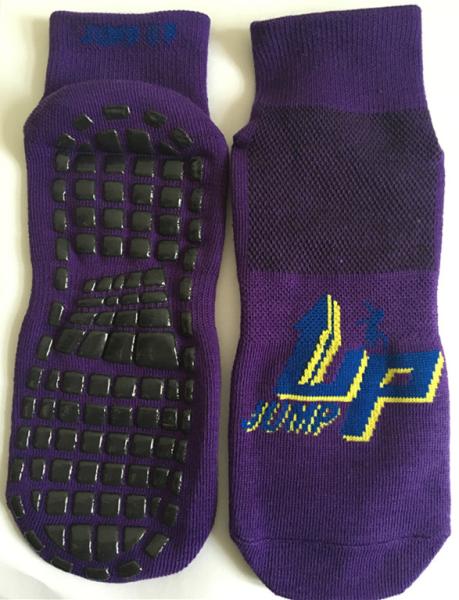 Quick Dry Cotton Trampoline Socks Open Jump Grip Non Slip Trampoline Socks for