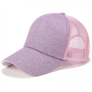 China Elegant Design Custom Glitter Trucker Hat , Beautiful Womens Trucker Cap on sale