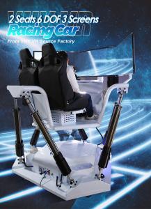 China 6 DOF Three Screen Vr Car Racing Simulator Double Seats on sale