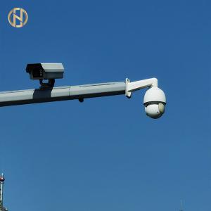 China Steel CCTV Camera Pole L Type 1m - 30m Arm Length Long Service Life wholesale