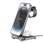 Aluminum 3 In 1 Wireless Charging Stand for iPhone Samsung Qi Phones Five colors