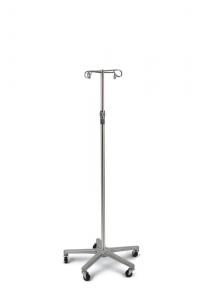 China Stainless Steel IV Pole Stand With 5 Legs For Surgical Hospital on sale