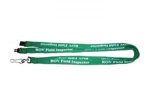China Rov Field Inspector Silk Screen Printing Tubular Lanyard For Id Badge With Safety Break Away Clip on sale