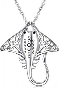 China Lady tree 925 Sterling Silver Stingray Necklace Manta Ray Turtle Dolphin Charm on sale