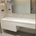 30" Light Grey PVC Modern Bathroom Vanity with Sink E1 or ECO Friendly Material