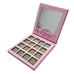 China Packaging Cardboard Cosmetic Box Covered Glossy Lamination Empty Eyeshadow Palette wholesale