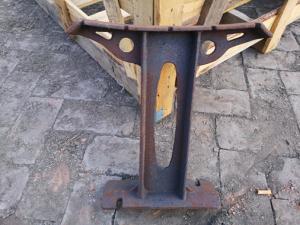 China Outdoor Bench Wood Antique Cast Iron Bench Legs Without Backrest wholesale
