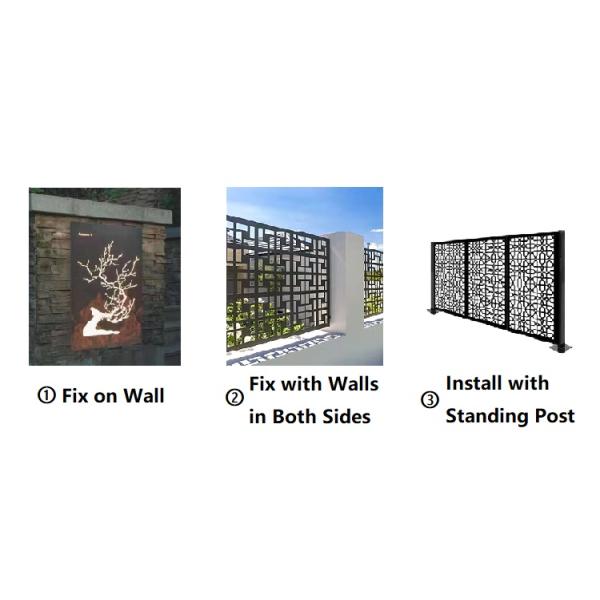 Outdoor Laser Cut 1x2m Garden Decorative Panels For Yard