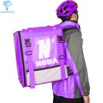 Purple Oxford Insulated Food Delivery Bags Picnic Delivery Backpack For