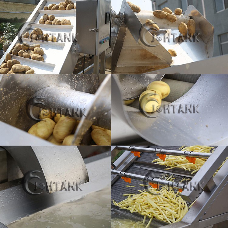 Potato Crisp Chips French Fries Manufacturing Machine 500kg/h