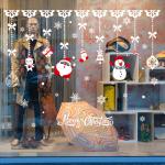 PVC 3D Merry Christmas Snowflake Stickers Living Room Bedroom Home Decoration