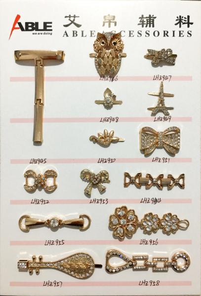 Fashion zinc alloy metal ornaments shoe accessories buckles for lady shoe