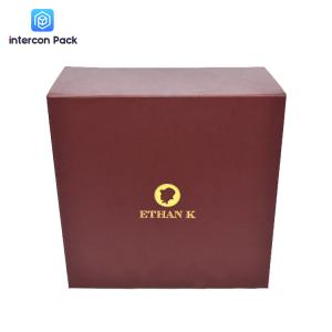 China Folding Boutique Luxury Gift Packaging Boxes 25x14cm Partially Hot Gold wholesale