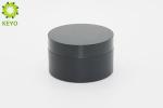 100g Round Body Butter Jars , Matte Black Thick Wall PET Plastic Face Mask Jar