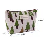 Plane Printing Makeup Canvas Bag , Toiletries fabric zipper bag Cartoon Plant