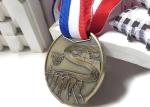 60mm Diameter Custom Sports Medals , 10km Marathon Finishers Running Award