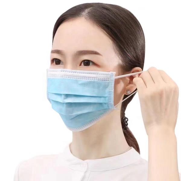 Earloop Disposable Dust Mouth Mask , Anti Dust Non Woven 3 Layer Face Mask