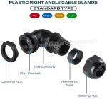 90° Elbow Hermetic Cable Glands, IP68 Waterproof Right Angled Electrical Cable
