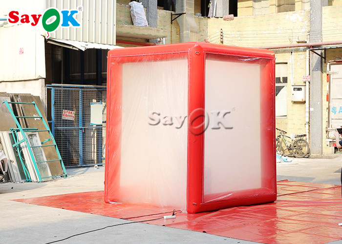 Fire Proof Outdoor Red Inflatable Medical Tent 2x2x2.5mH Or Customized
