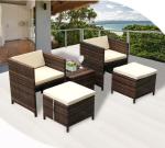 Leisure Aluminium Outdoor Garden wicker chair PE Rattan patio Backyard table and