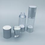 Silver transparent PP airless lotion pump bottle cosmetic packaging lotion