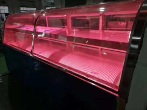 China Transparent Deli Display Refrigerator With Heater Glass Door / Freshing Beef Display Showcase wholesale