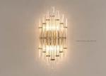 AC 220V 40W LED Minimalist 230*500mm Black Crystal Wall Lights