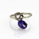 Fashion Jewelry Oval Green Cubic Zircon Sterling Silver Ring(R242)