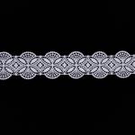 Guipure Polyester 6.2cm White Embroidered Lace Trimmings