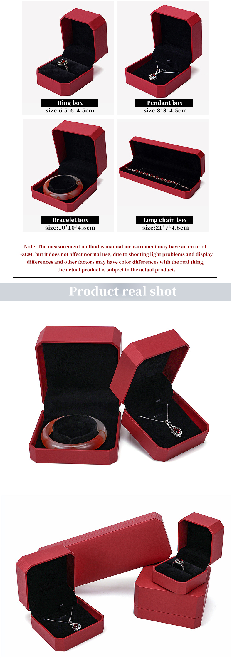 Customized Size Jewelry Package Octagonal Filled Paper Box for Supply