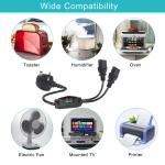 UK Plug Standard Y Shaped 2 In 1 AC Cable Splitter 7A Rating Meets Customer