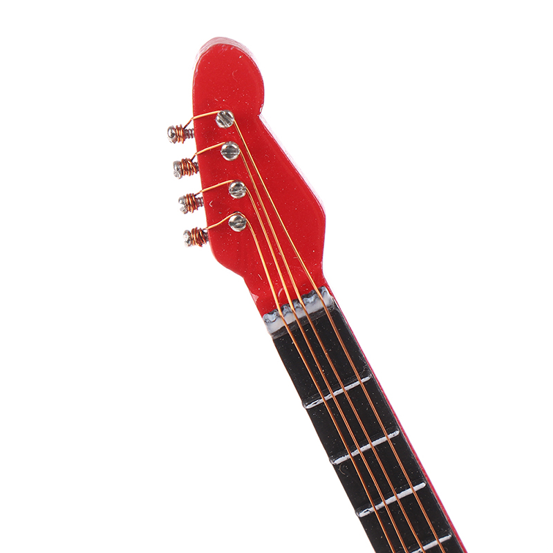 1:12 Dollhouse Miniature Music Electric Guitar For Kids Musical Toy House Decor