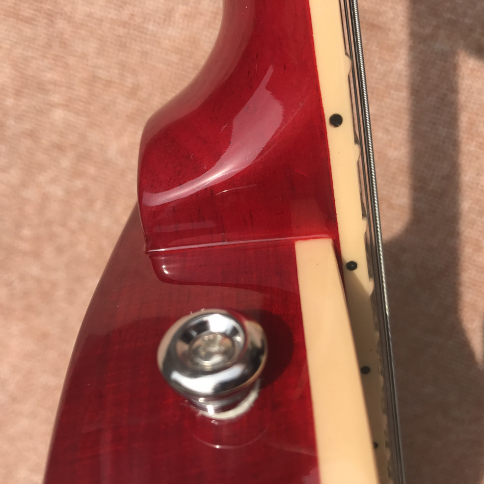 New standard LP 1959 R9 electric guitar, Cherry burst color, frets cream binding, a piece of neck & body, Tune-o-Matic b