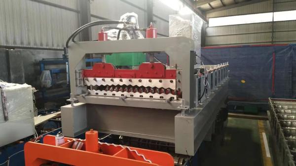 1 Inch Chain Corrugated Roofing Sheet Making Machine , Metal Roof Forming