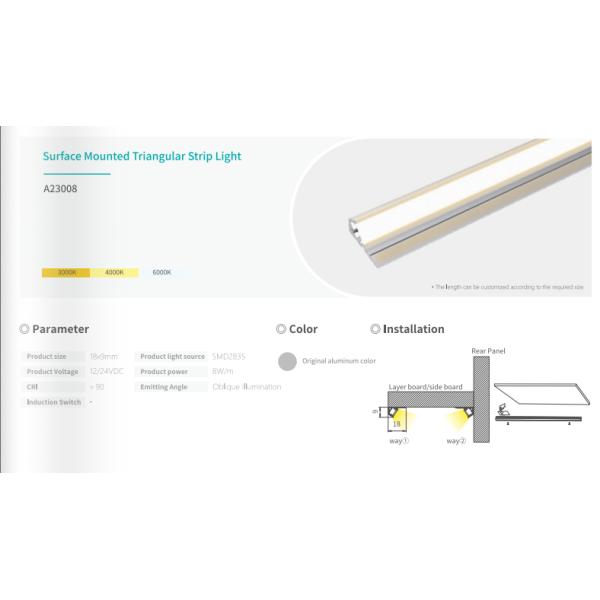Cabinet Lighting Surface Mounted 12/24V OEM ODM Super Slim Easy Installation